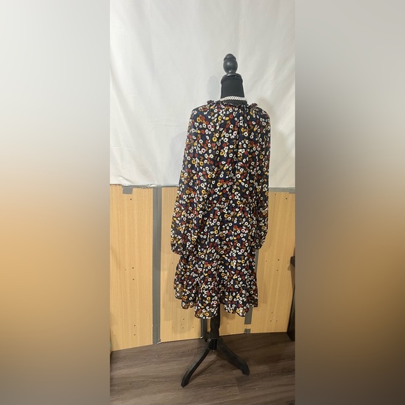 Ann Taylor Multicolor Floral Long Sleeve Dress - Picture 3 of 4